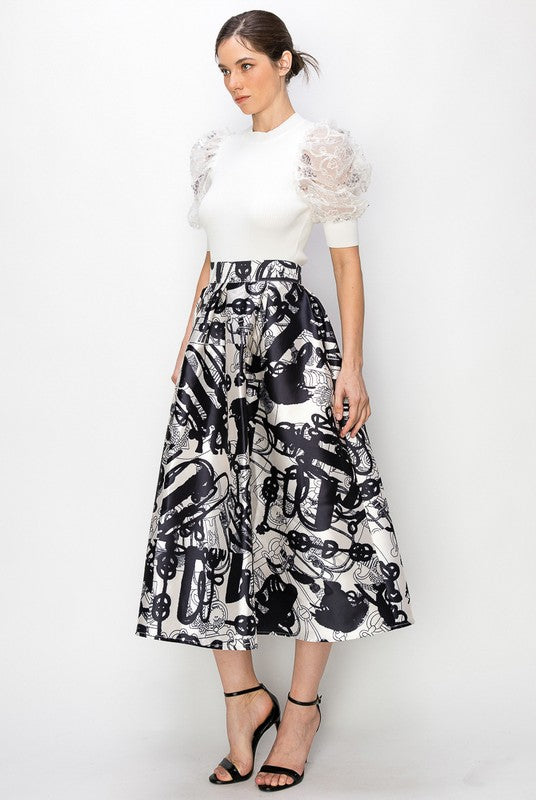 Grace Skirt in Black & White