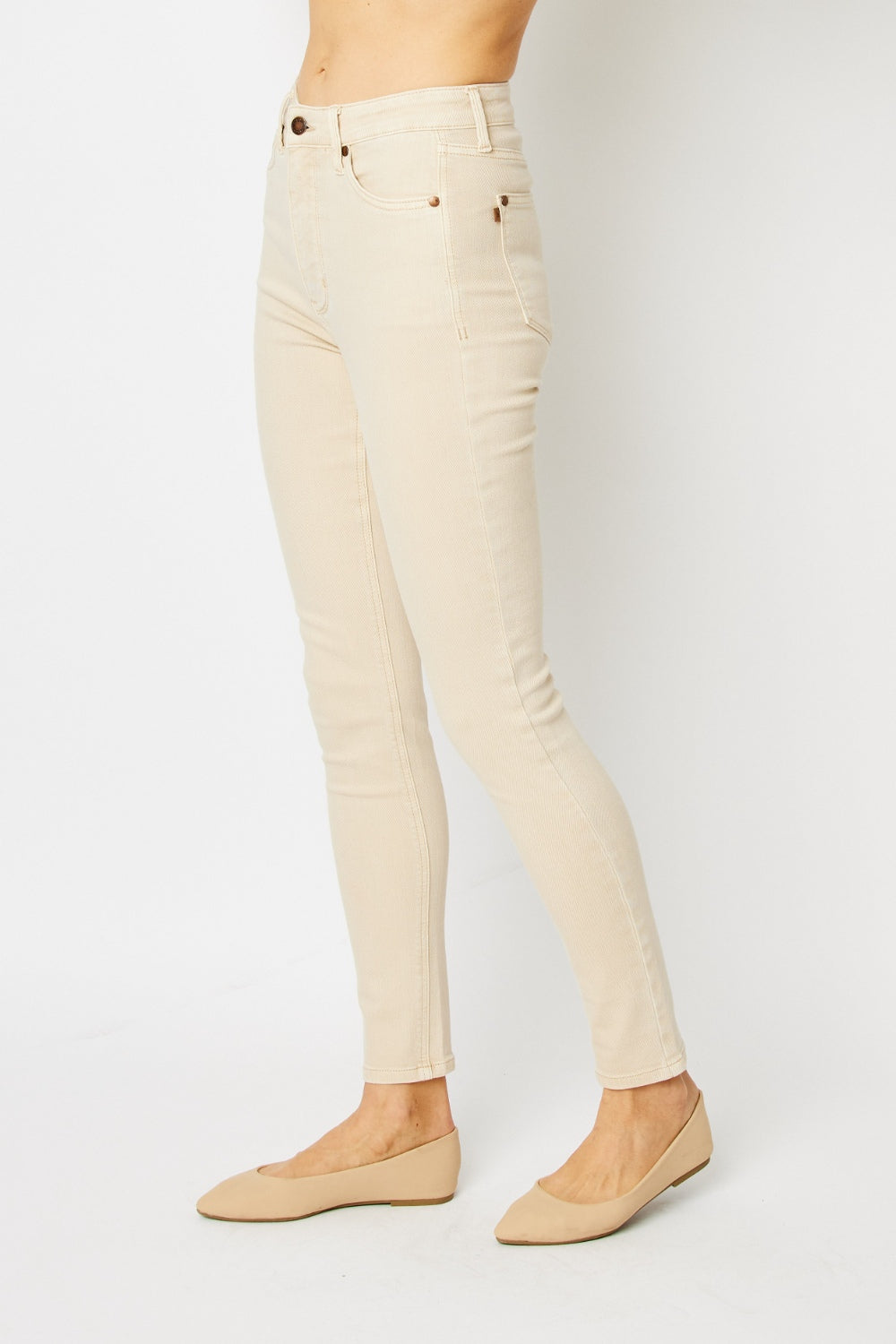 Gennie Garment Dyed Tummy Control Skinny Jeans - Judy Blue