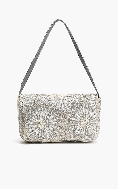 Ivory Petal Frostwork Shoulder Bag - America & Beyond