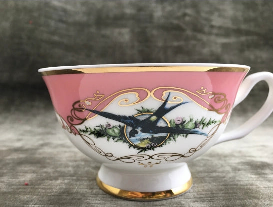 Pink Havisham Choke Insult Cup and Saucer - Miss Havisham Curiosities