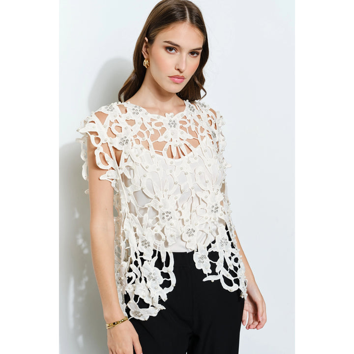 The Evening Muse Lace Top