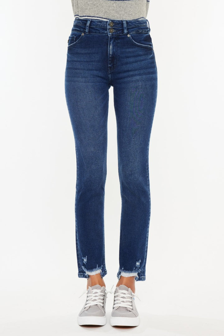 Jasmine High Rise Slim Straight Jeans Kancan