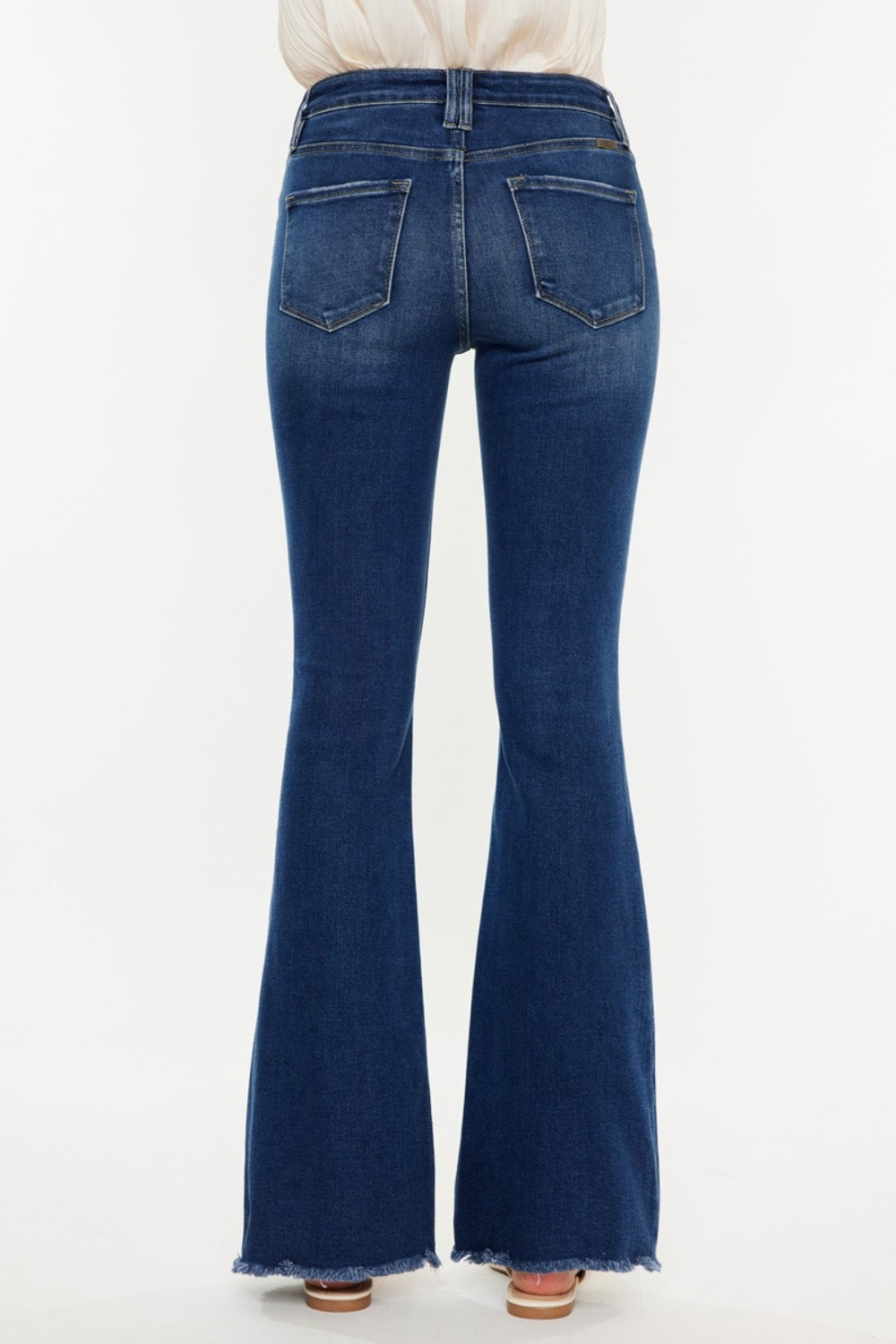 Alice Cat's Whiskers Raw Hem Flare Jeans Kancan