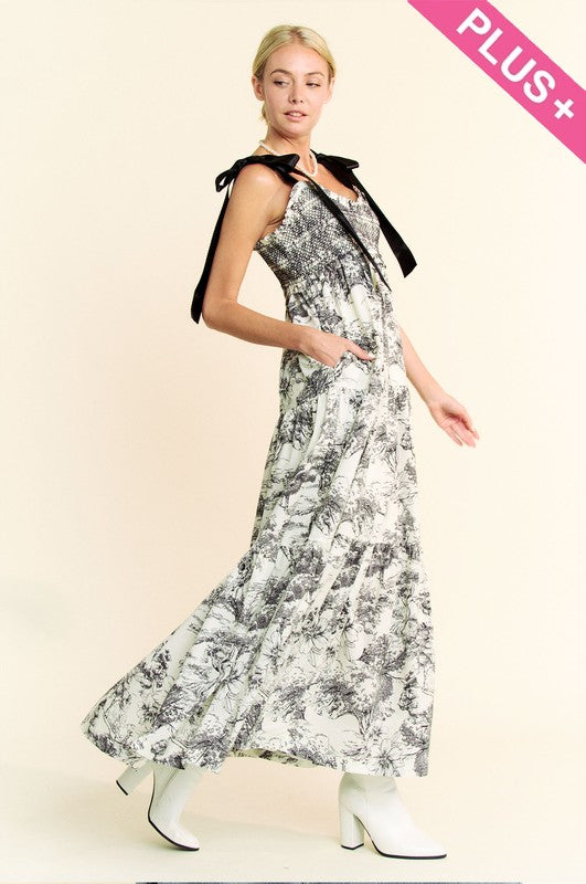 Toile Elegance Maxi Dress