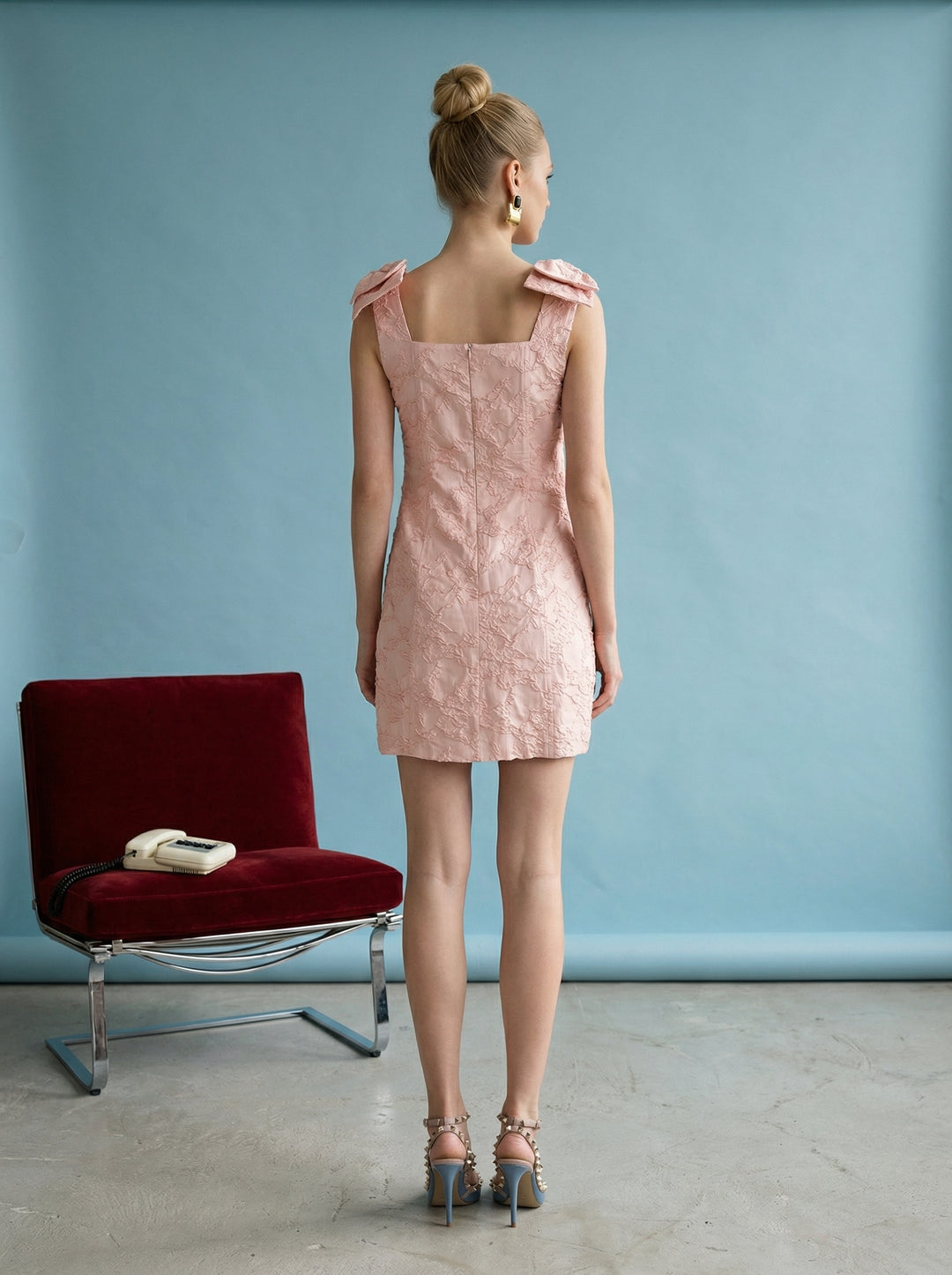 Blush & Bows Mini Dress
