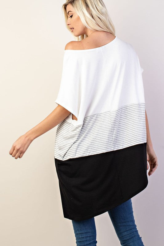 Lana Asymmetrical Poncho Tunic