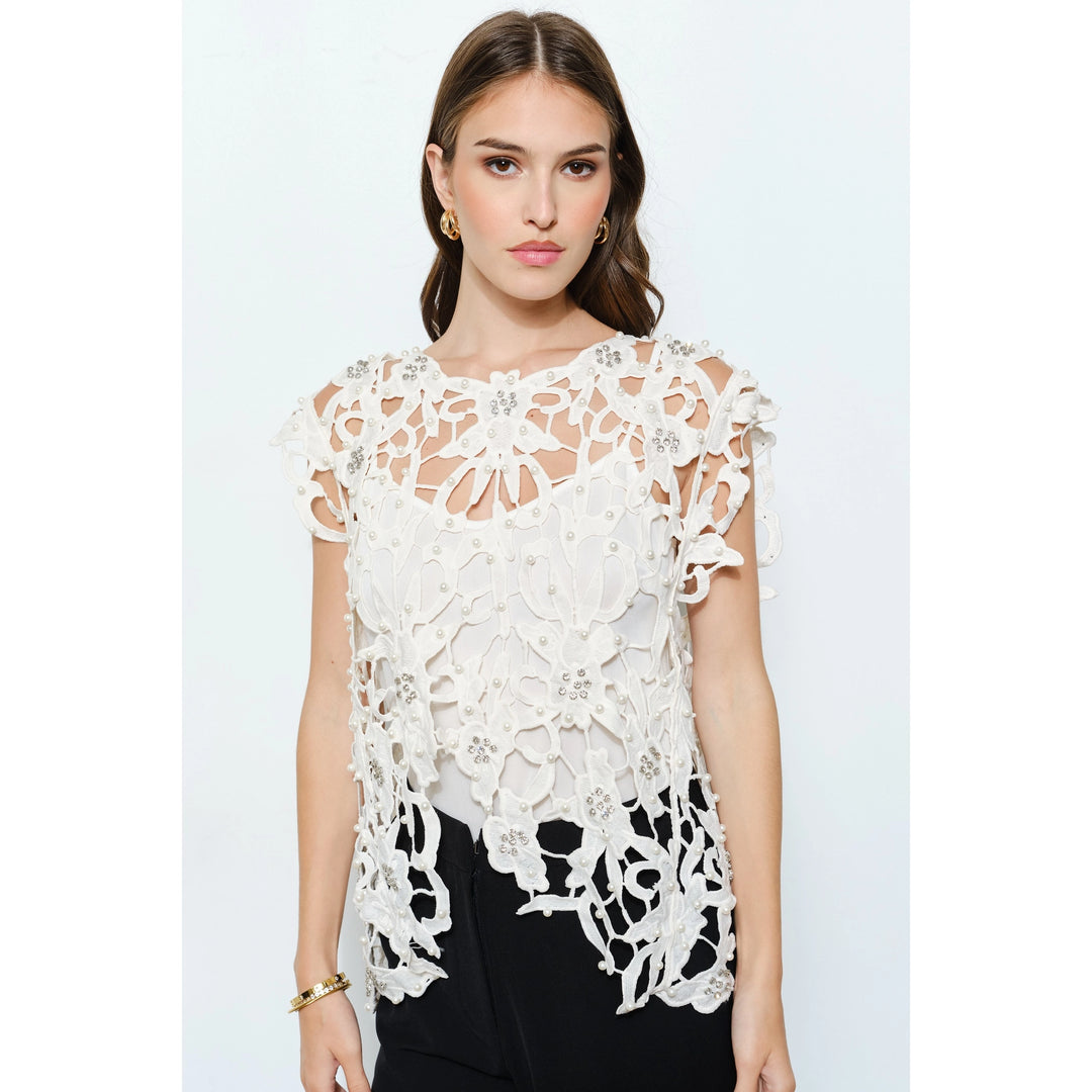 The Evening Muse Lace Top