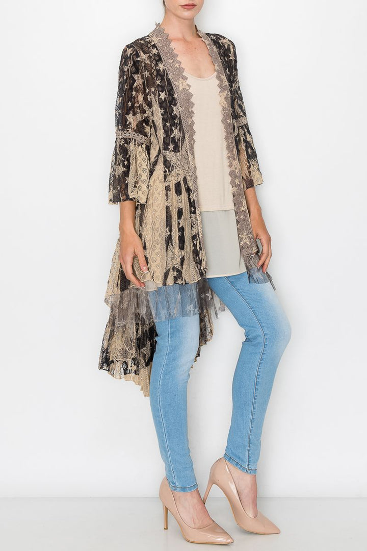 Big Star Lace and Tulle Duster