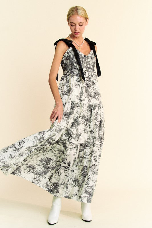 Toile Elegance Maxi Dress