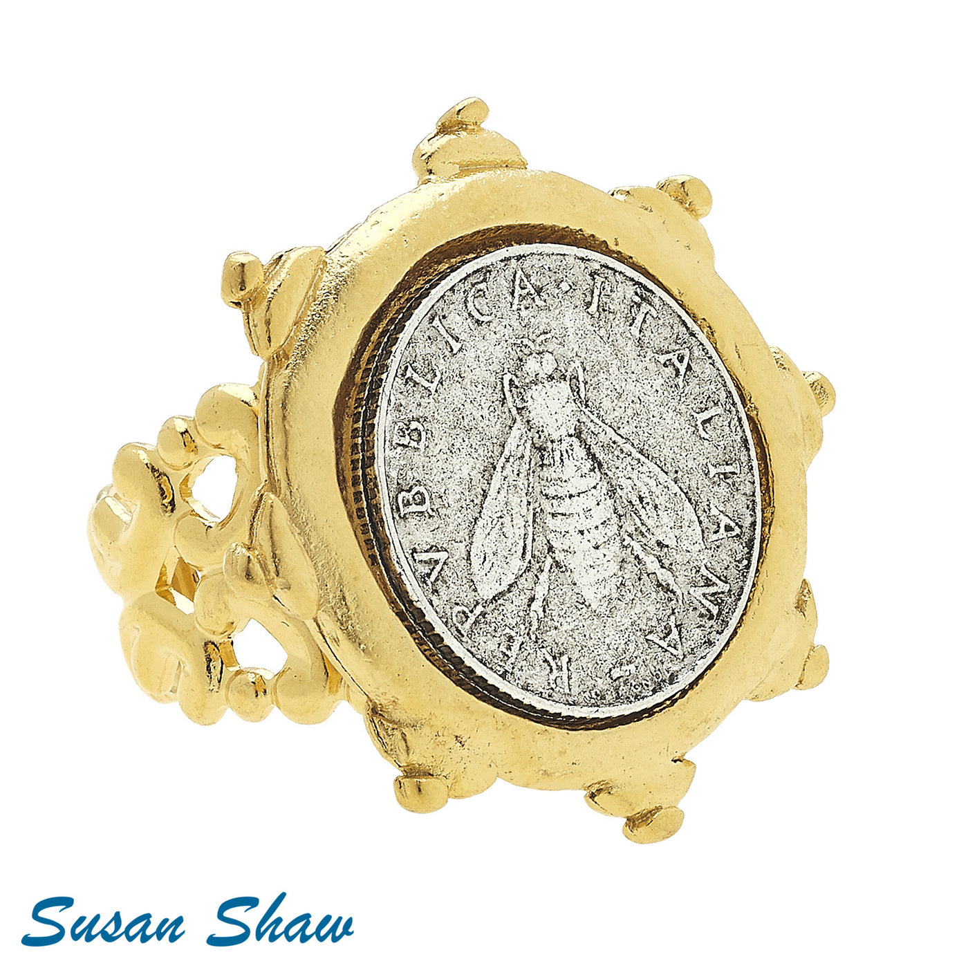 Florence Italian Bee Coin Ring