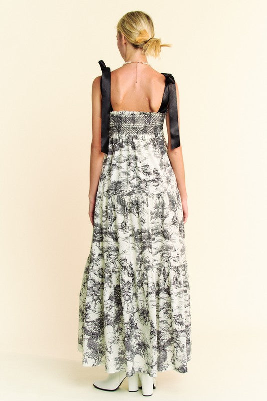 Toile Elegance Maxi Dress