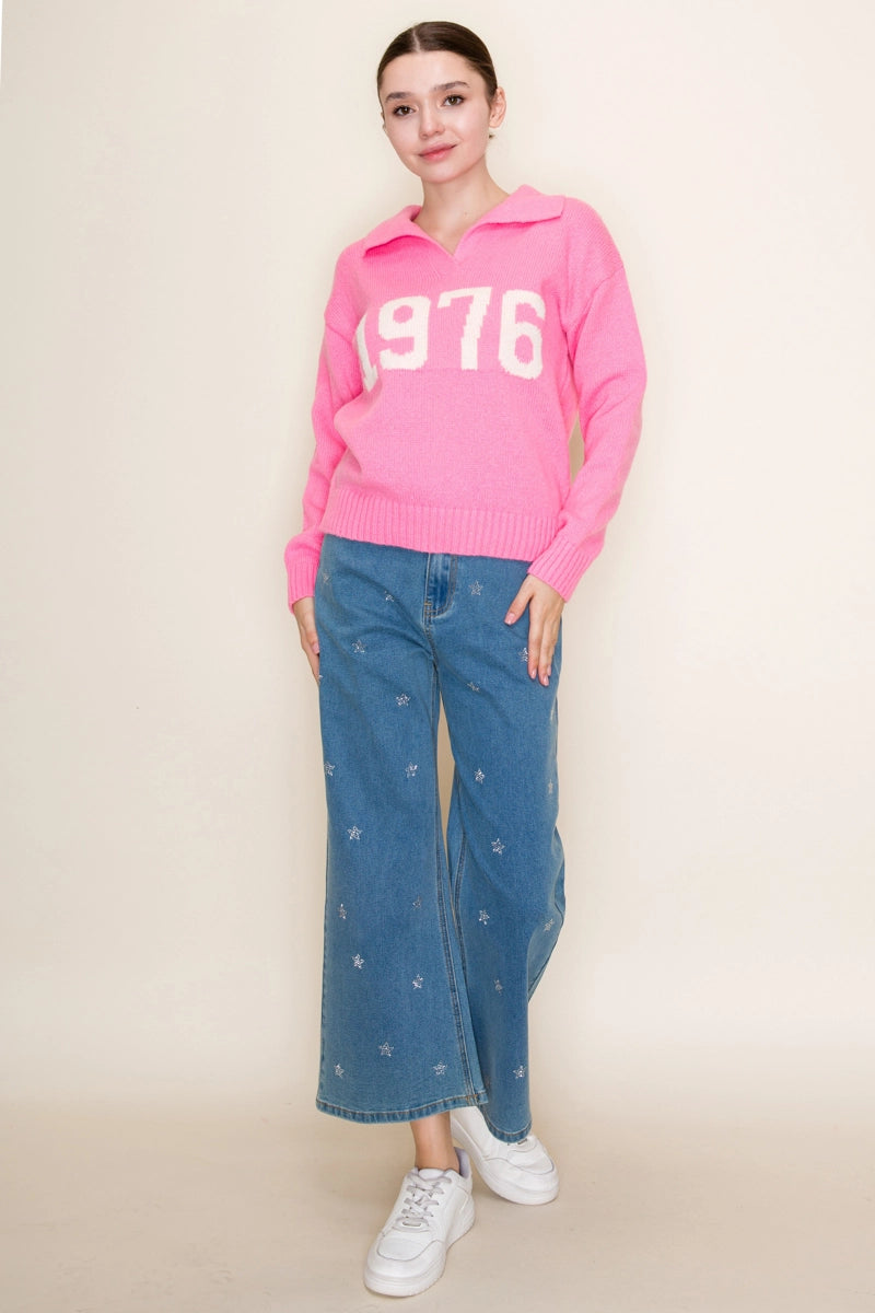 The 1976 Pink Varsity Sweater