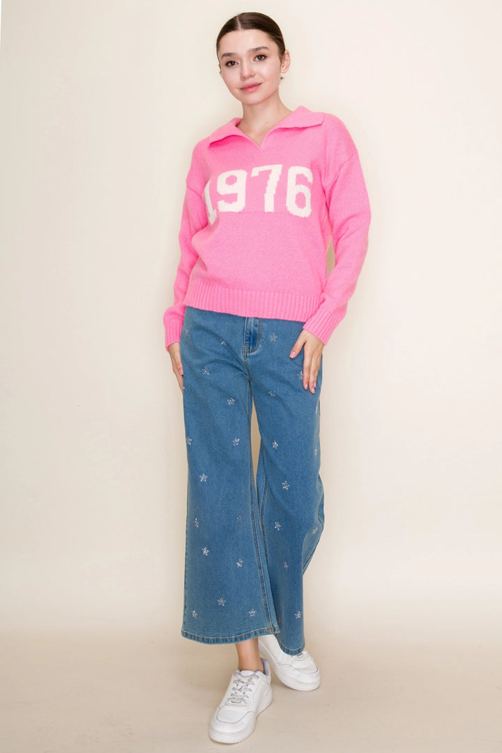The 1976 Pink Varsity Sweater