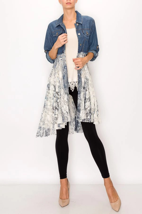 Lace & Denim Harmony Jacket