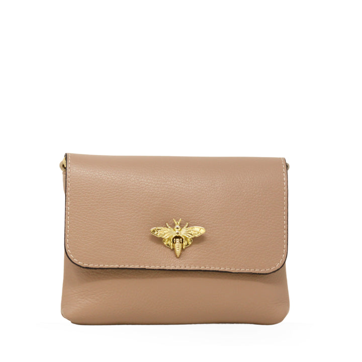 The Queen Bee Crossbody in Warm Taupe