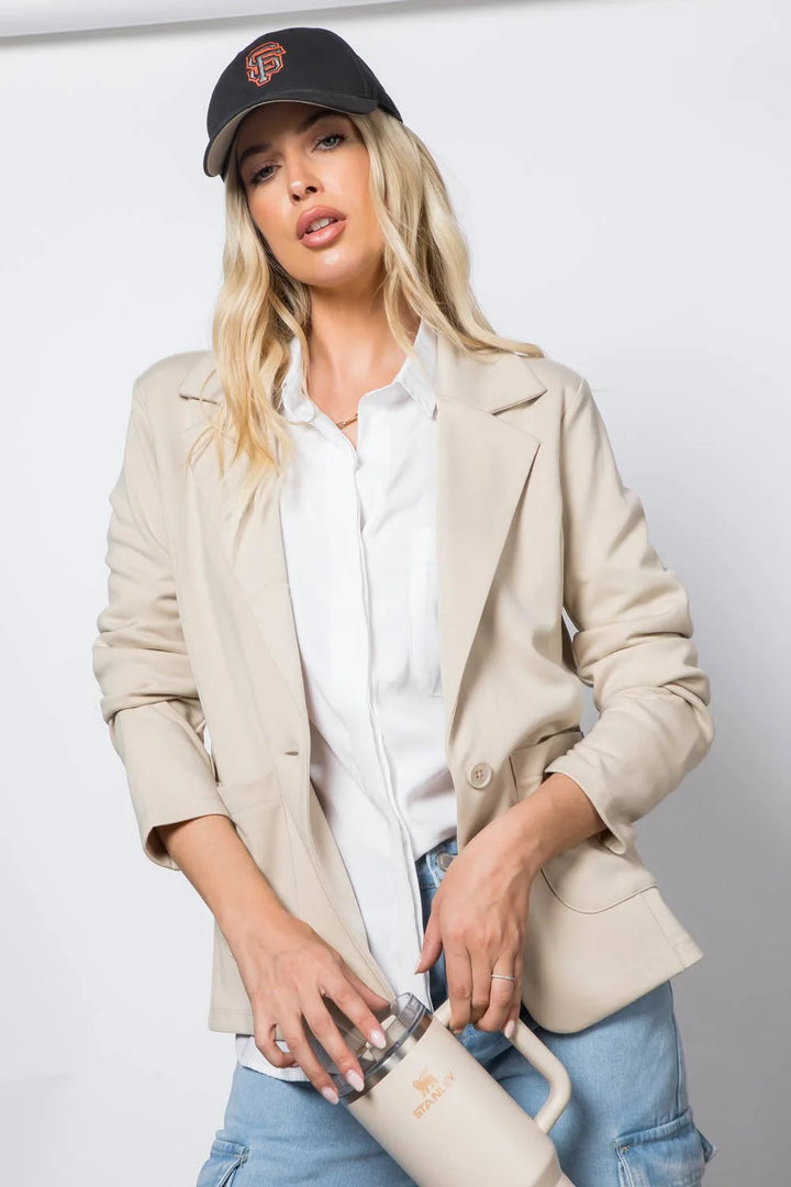 The City Classic Blazer in Stone