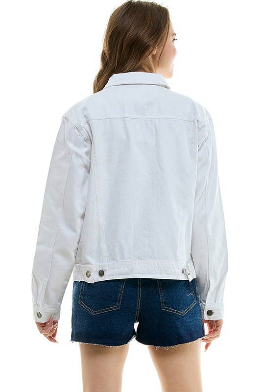 White Denim Boyfriend Jacket
