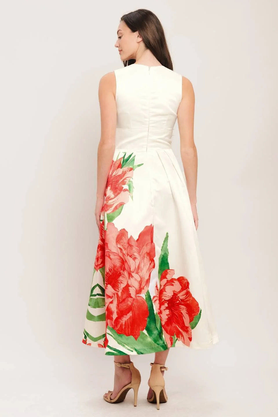Scarlet Garden Midi Dress