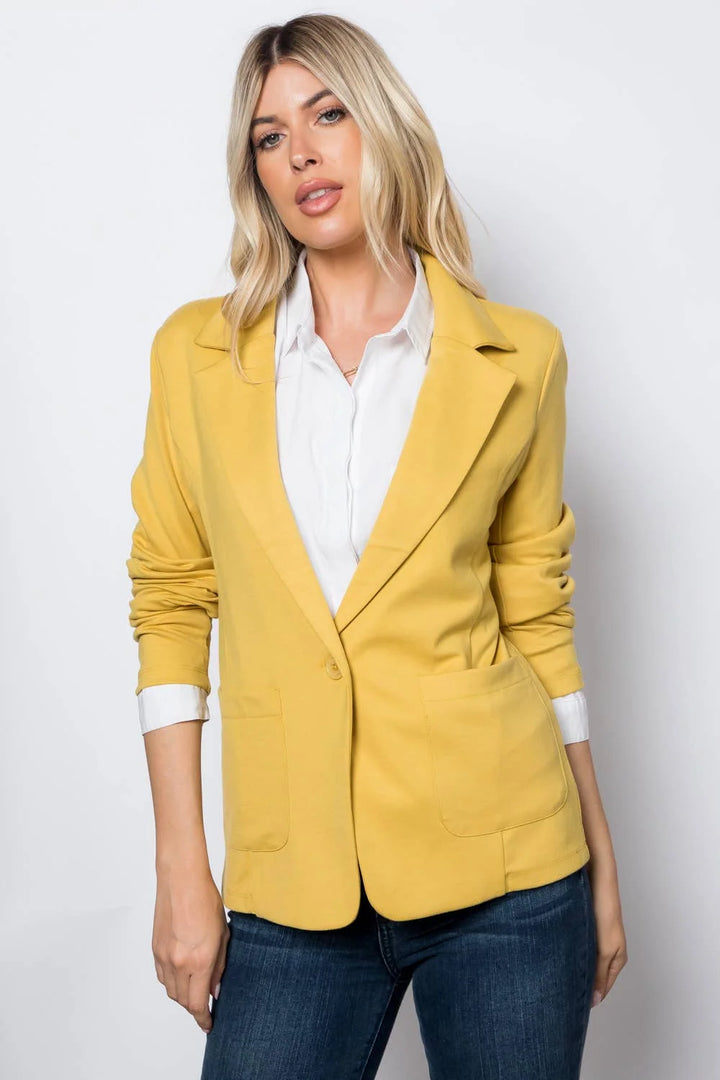 The City Blazer in Light Mustard