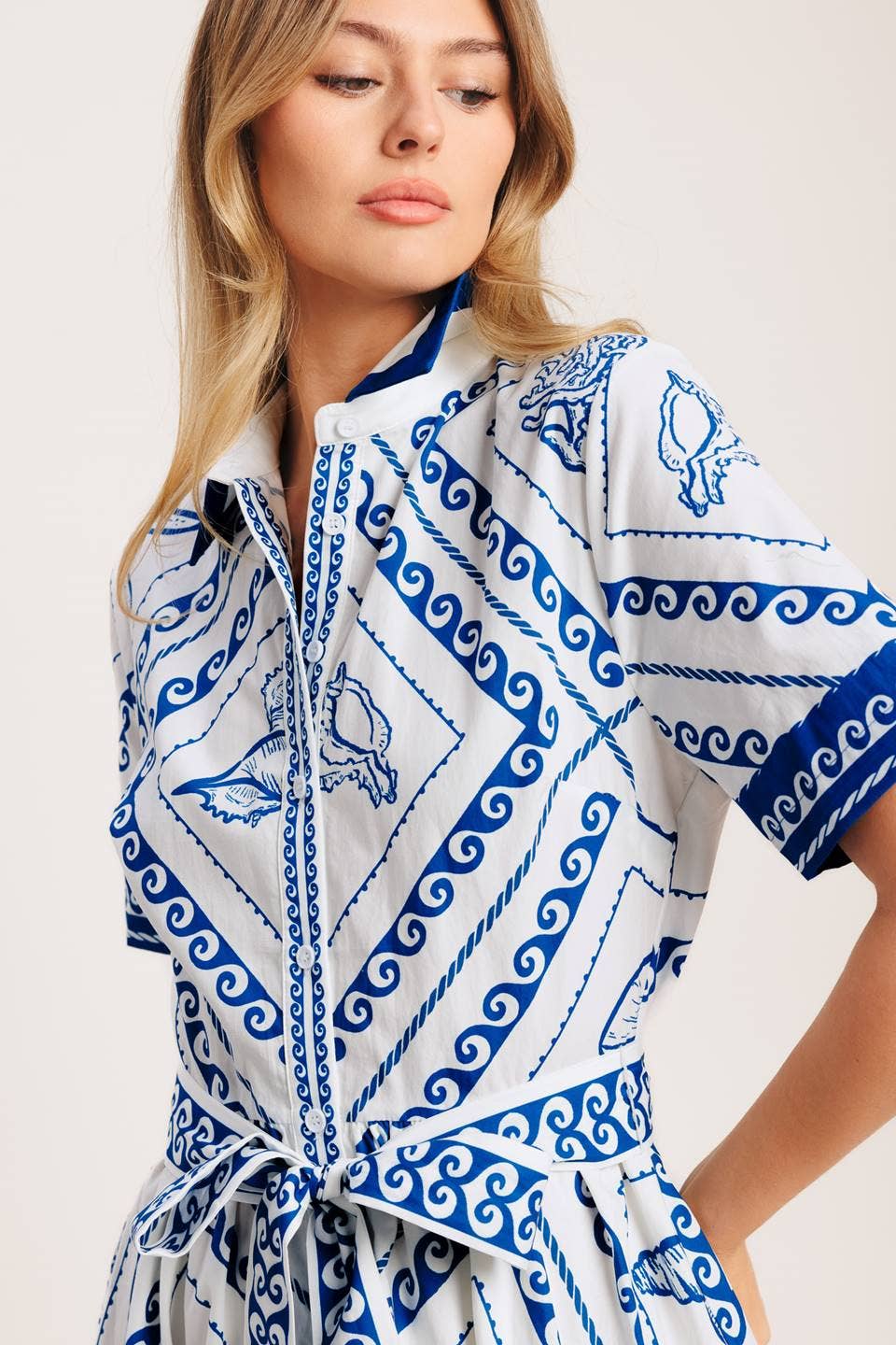 Santorini Tile Mini Dress