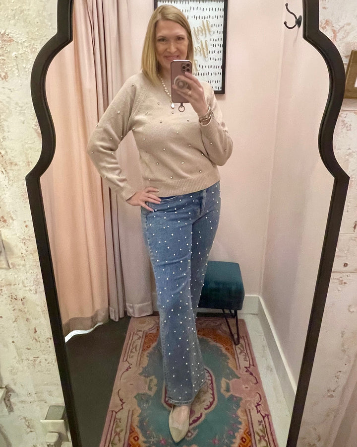 The Champagne Shine Sweater