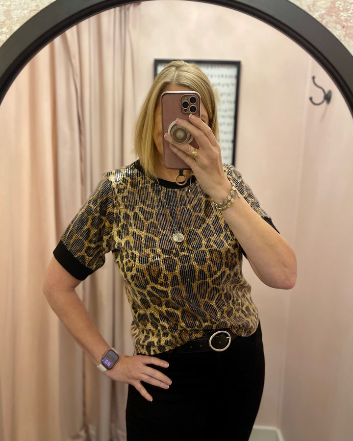 Wild Luxe Sequin Top