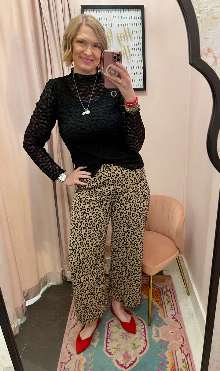 Sunrise Leopard Wide Leg Pants