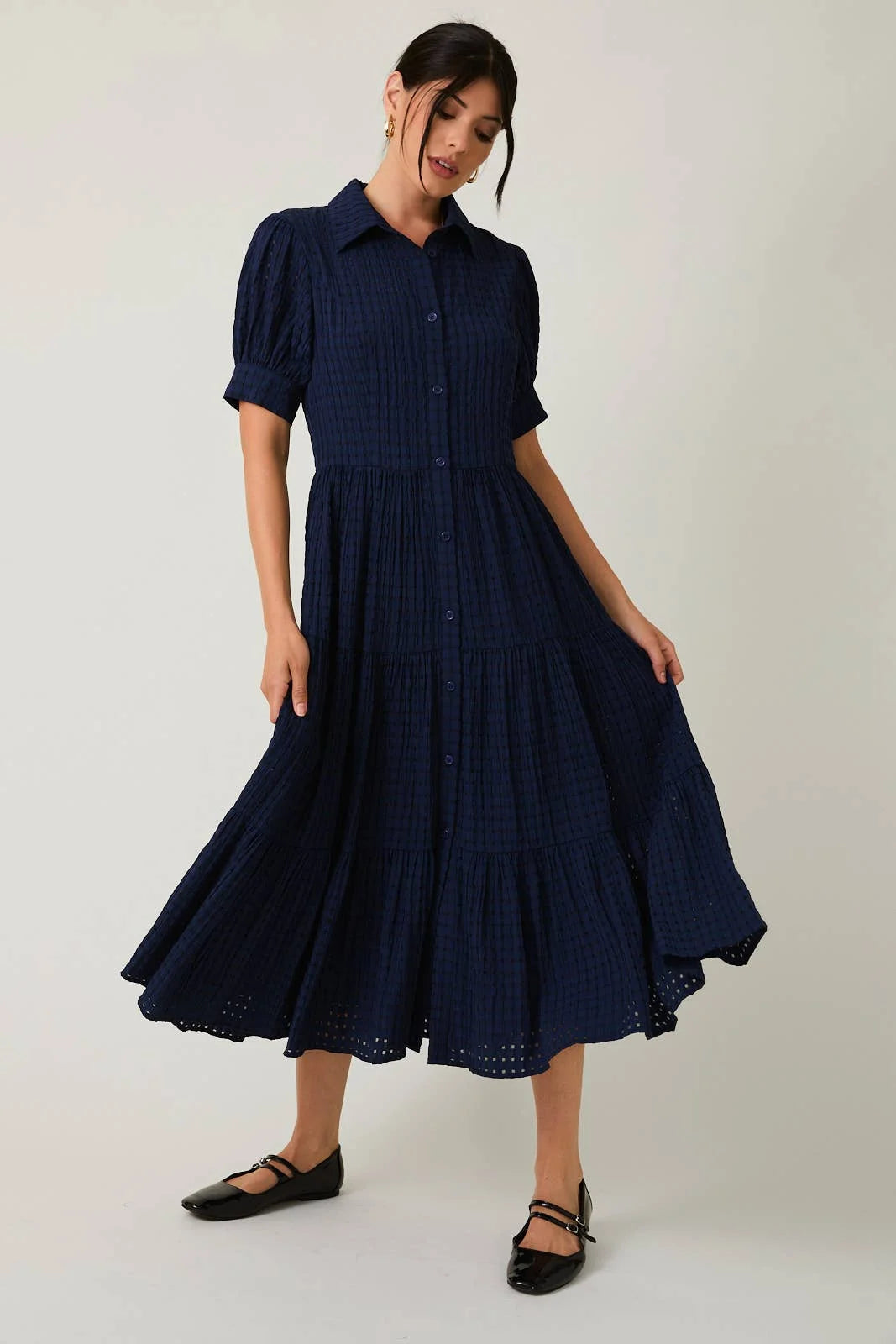 The Madeleine Button-Down Midi