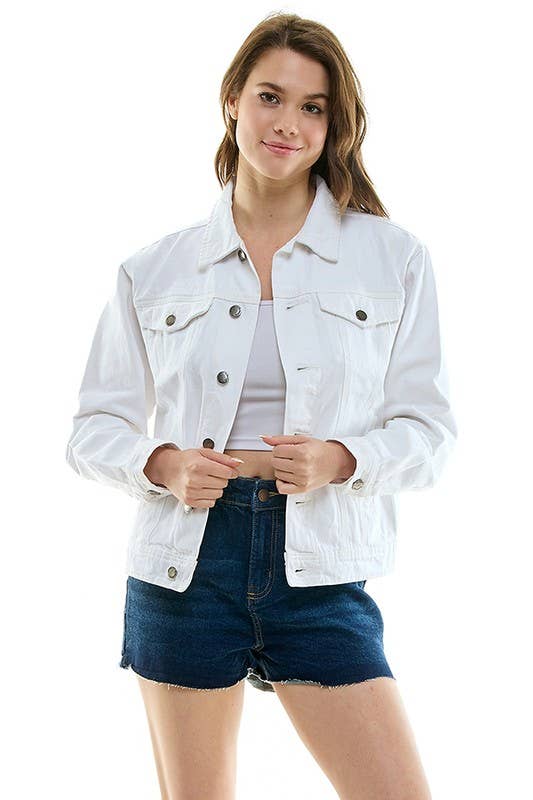 White Denim Boyfriend Jacket