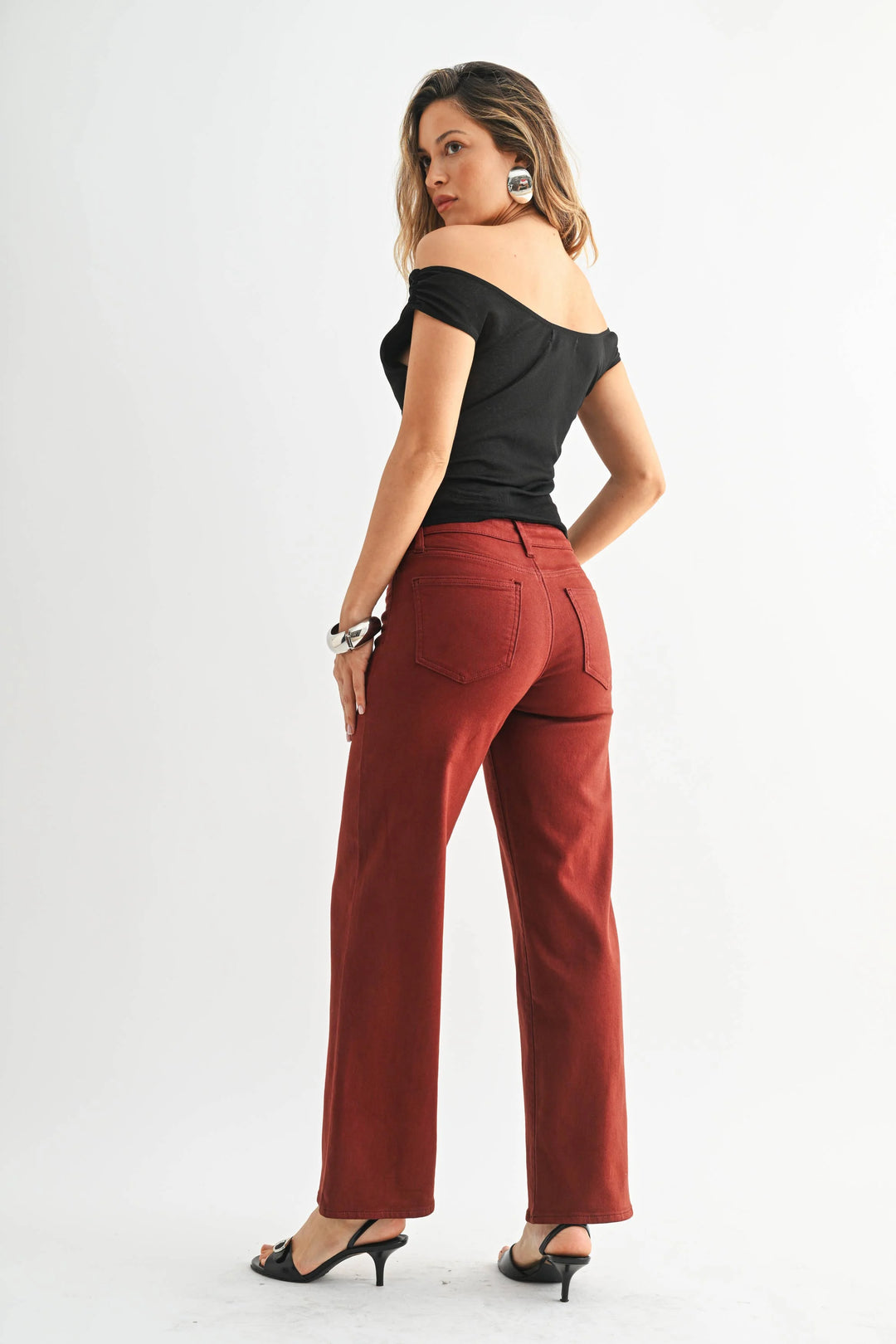 Brick Utility Pocket Relaxed Jeans – High Rise – Just USA