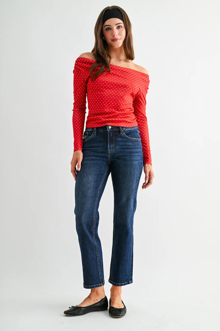 The Everyday Straight Ankle Jeans – Mid Rise – Mica Denim