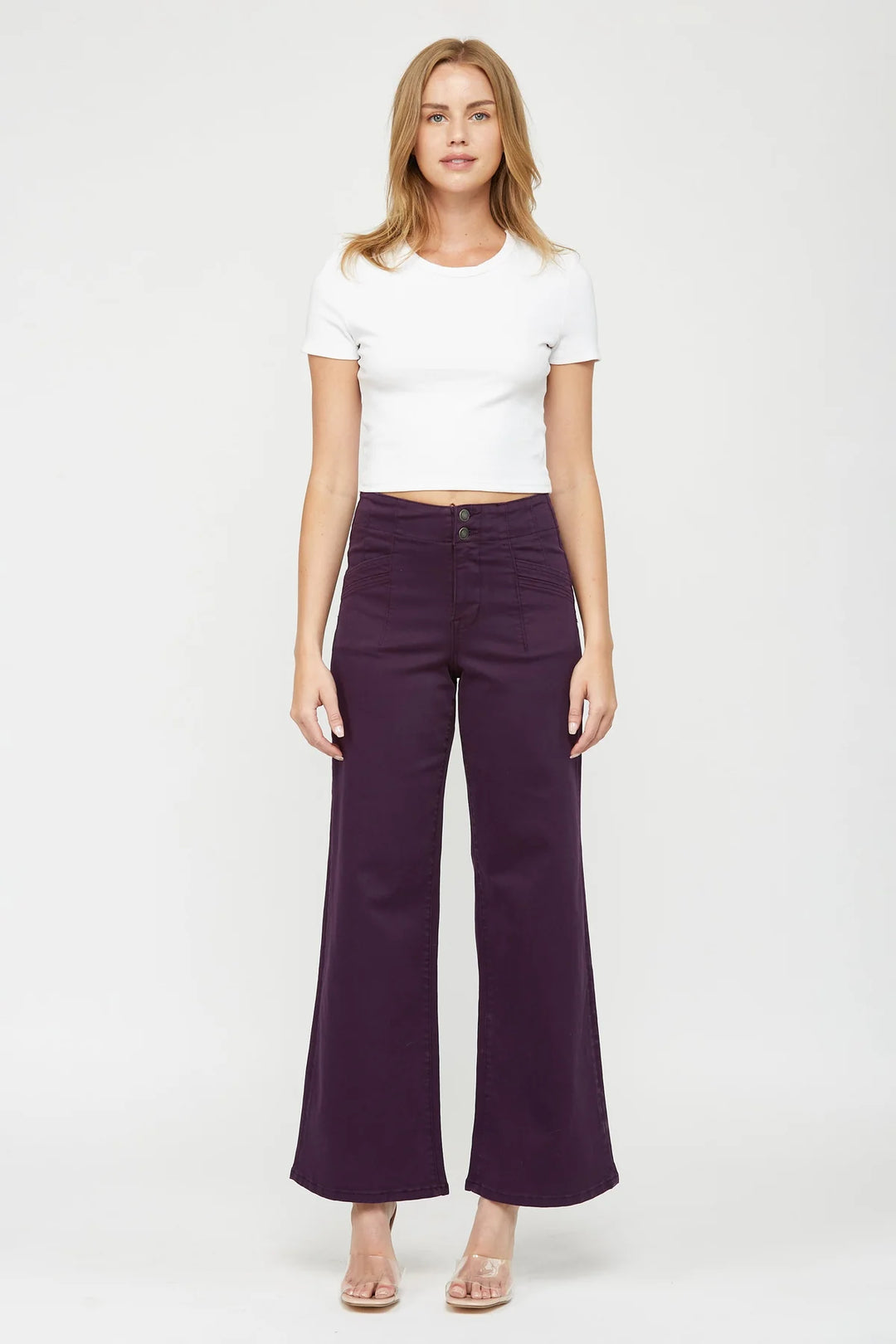 Plum Perfect High-Rise Wide Leg Jeans – Mica Denim