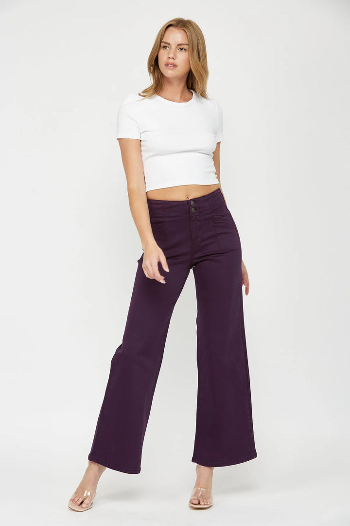 Plum Perfect High-Rise Wide Leg Jeans – Mica Denim