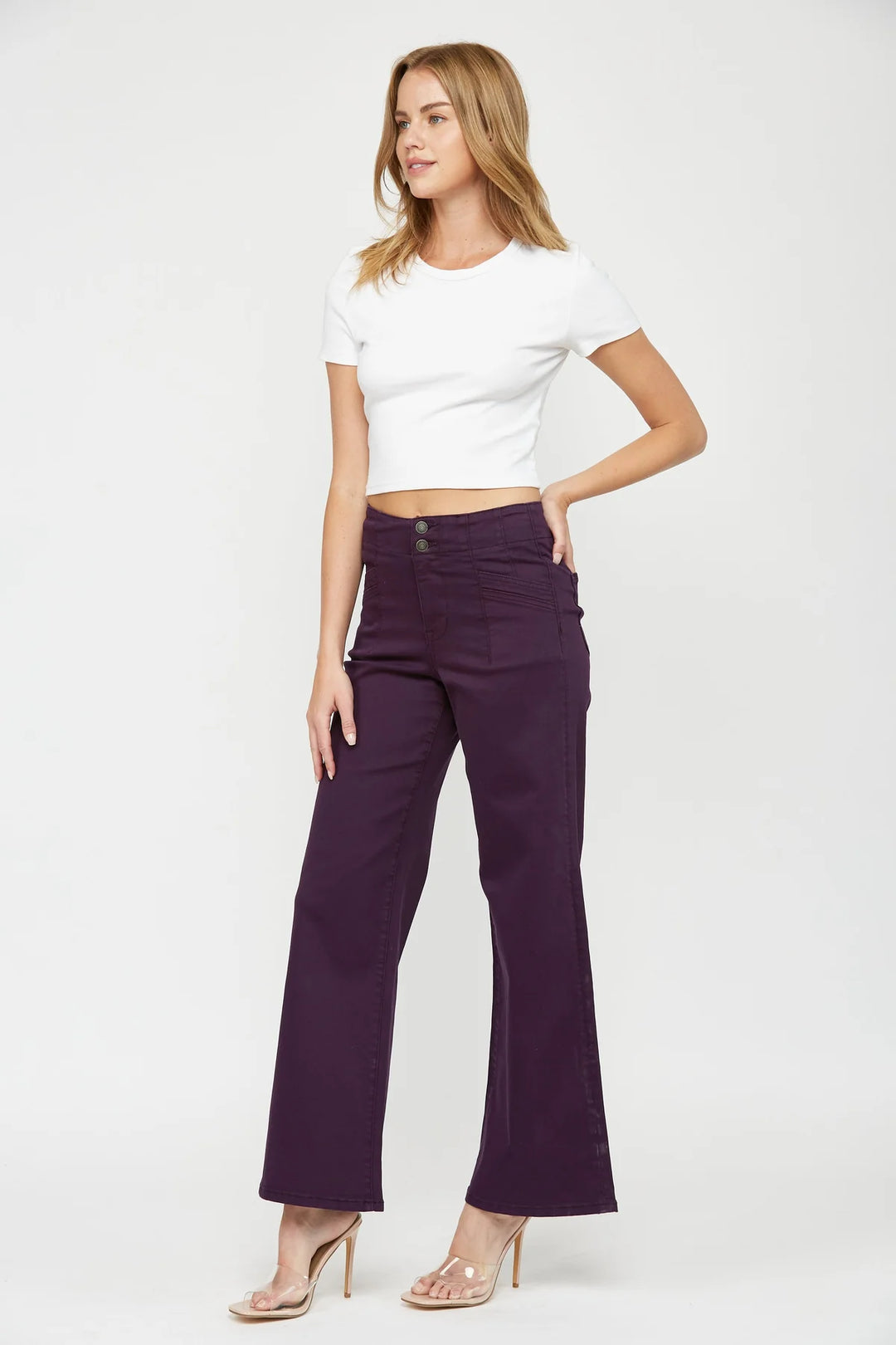 Plum Perfect High-Rise Wide Leg Jeans – Mica Denim