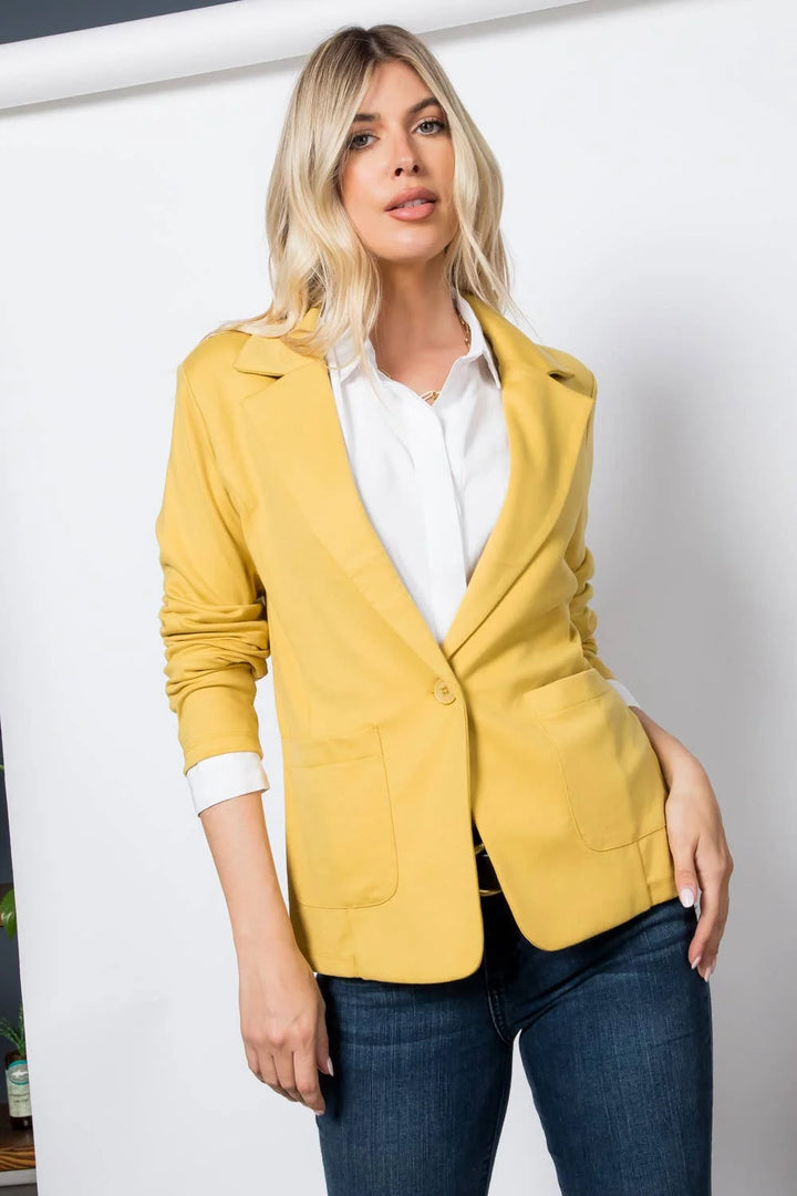 The City Blazer in Light Mustard