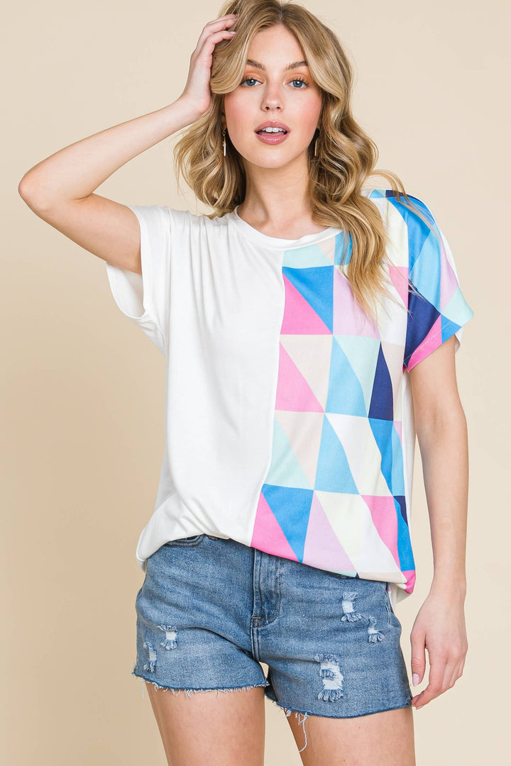 Colorblock Crewneck Top