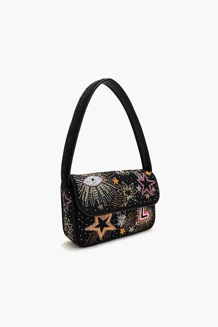 Celestial Spark Embellished Shoulder Bag - America & Beyond