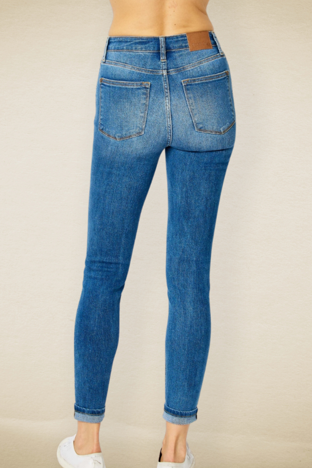 Samantha Cuffed Hem Skinny Jeans - Judy Blue