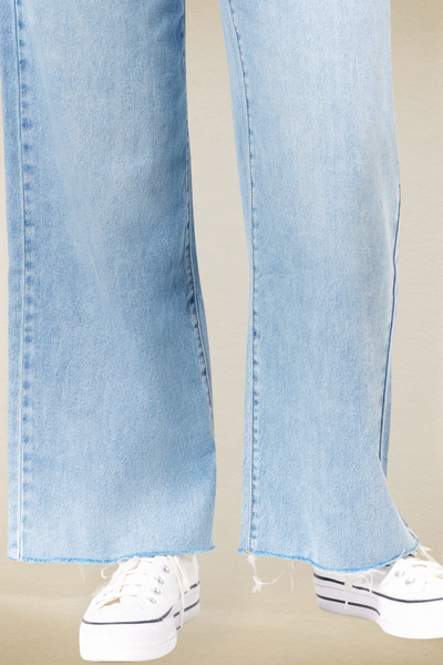 Bleach Please Folded Waistband Jeans - 1822 Jeans