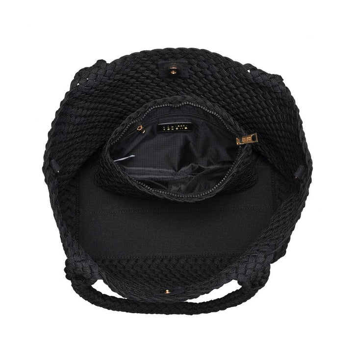 Sky's The Limit - Medium Laced Up Eco-Edition Tote: Black - Sol and Selene