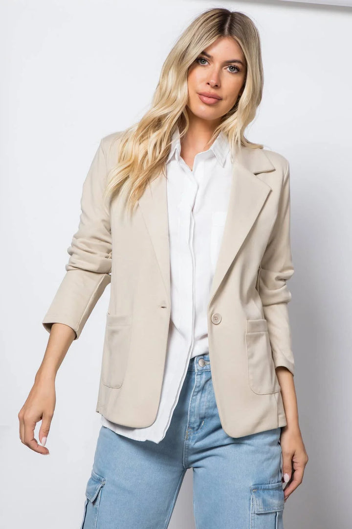 The City Classic Blazer in Stone