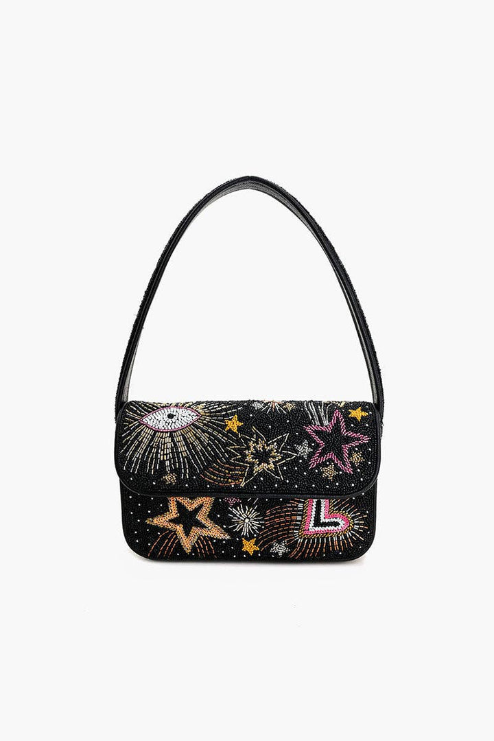 Celestial Spark Embellished Shoulder Bag - America & Beyond