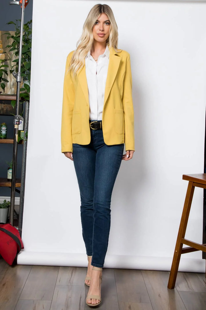 The City Blazer in Light Mustard