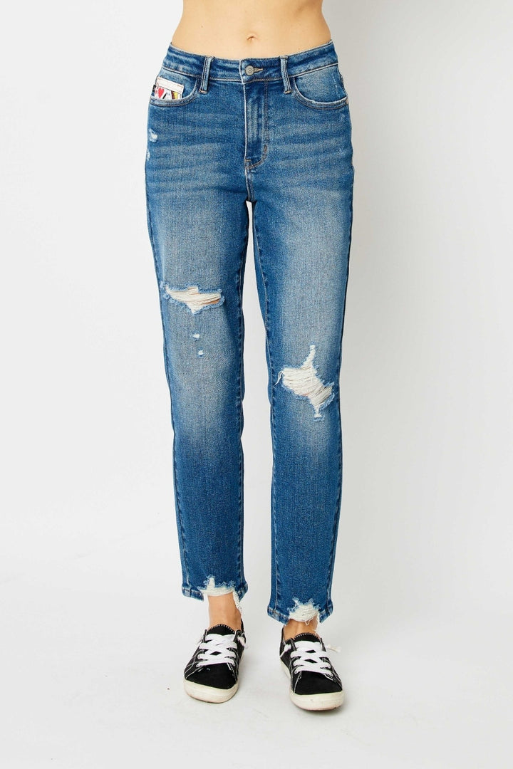 Gina Distressed Slim Jeans Judy Blue