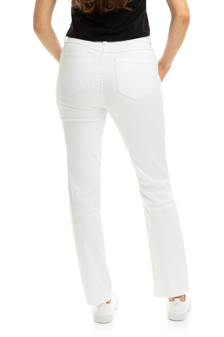 30” Better Butter Mid-Rise Slim Straight Jean in White - 1822 Denim