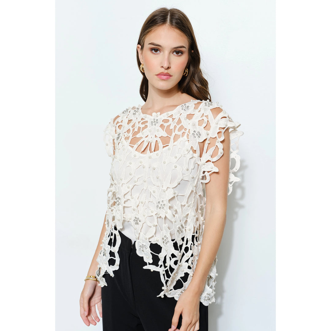 The Evening Muse Lace Top