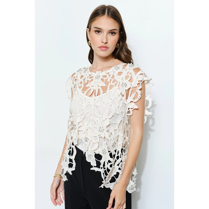 The Evening Muse Lace Top