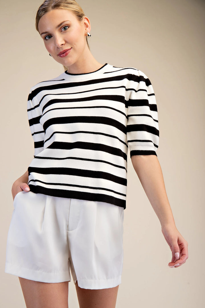 The Black & Ivory Breton Knit