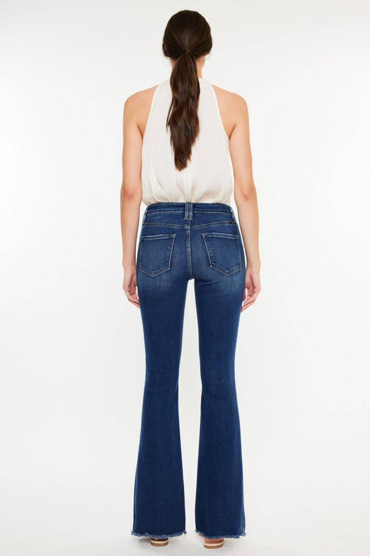 Alice Cat's Whiskers Raw Hem Flare Jeans Kancan