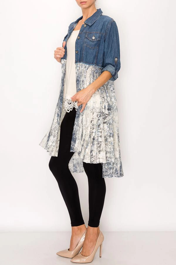 Lace & Denim Harmony Jacket